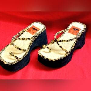 Rocket Dog Wedge Wicker Platform Open Toe Sandals